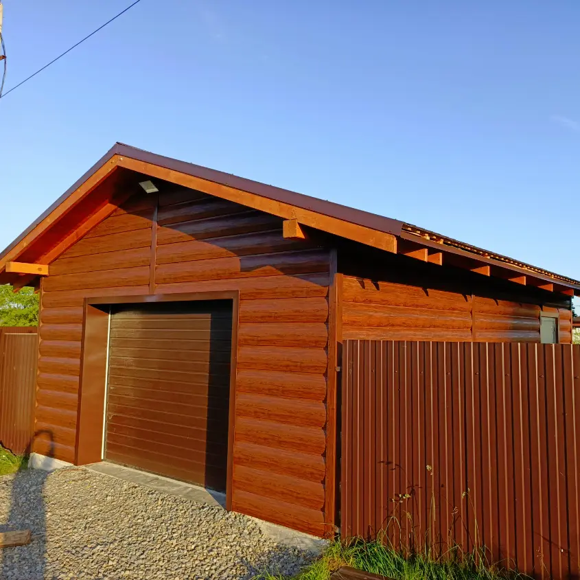 Фото 1 Царь-сайдинг Бревно Рубленое 4Д Темный Дуб 3D