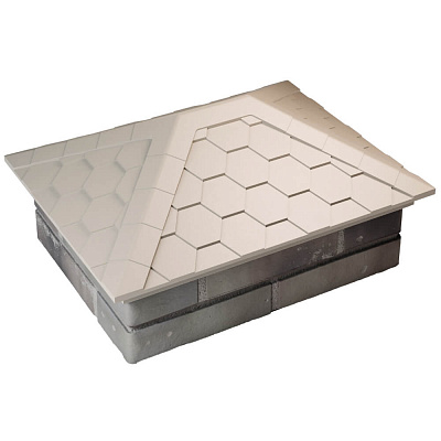 Колпак ZKING EVEREST 520х390мм на столб 2х1.5 кирпича Бежевый